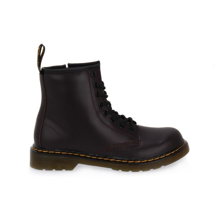 Dr. Martens 1460 J Black Leather Lace Up Side Zip Combat Boots Kids Size 4m 5l